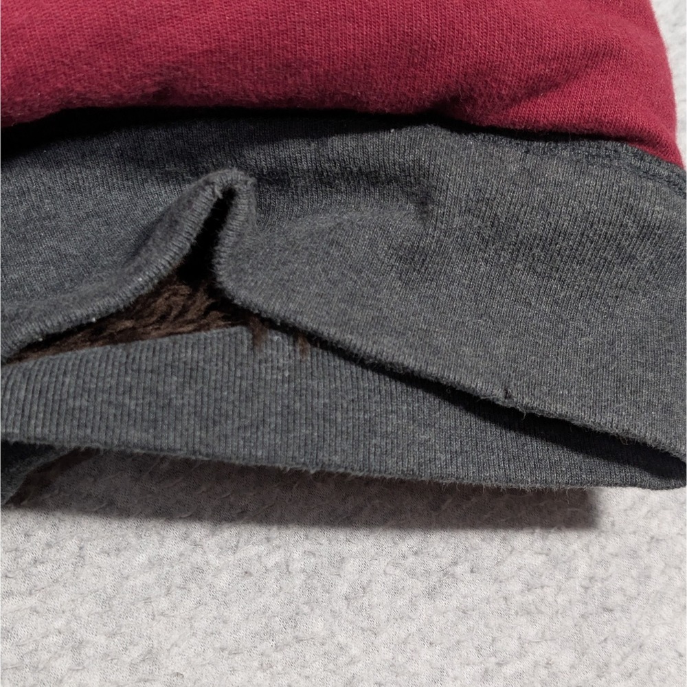 Y2K Aeropostale Faux Fur Lined Hoodie Full Zip Size Medium Striped Logo - Picture 13 of 13